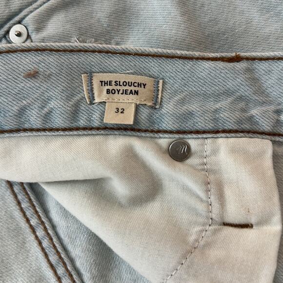 Madewell The Slouchy Boyjean Light Wrightlane Wash Ripped Edition Boyfriend 32 - Picture 10 of 16